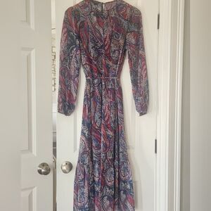 Ted Baker Elegant Paisley Print Maxi Dress